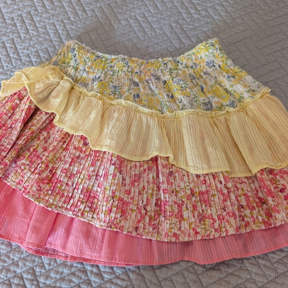 LoveShackFancy Womens Multi-Colored Ruffled Mini Skirt Size XS (0227) - Picture 8 of 9